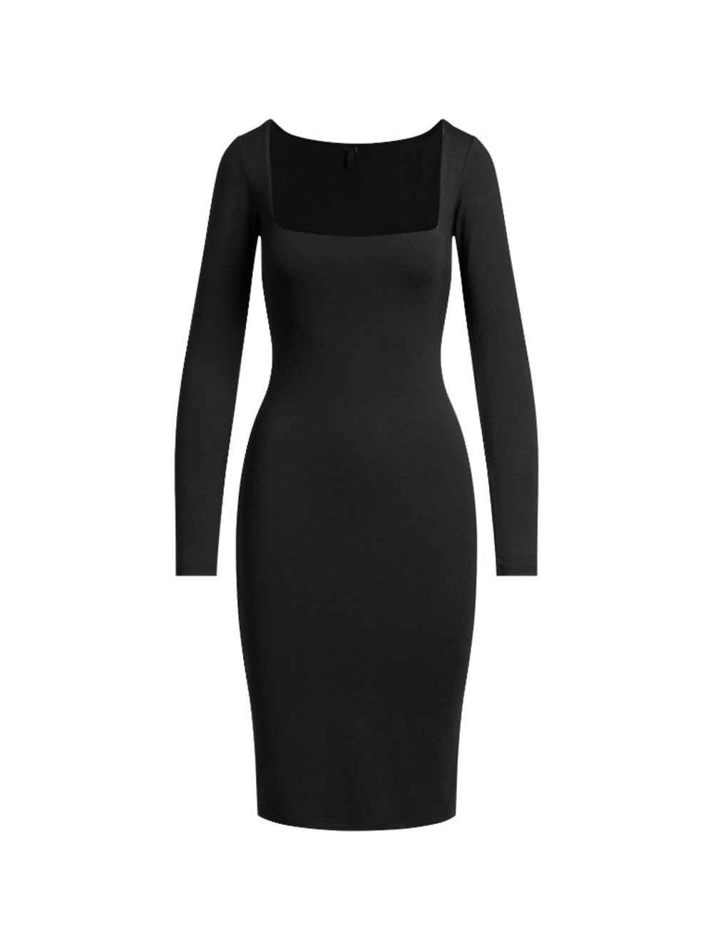 Skims Obsidian Square Neck Midi Dress, XS